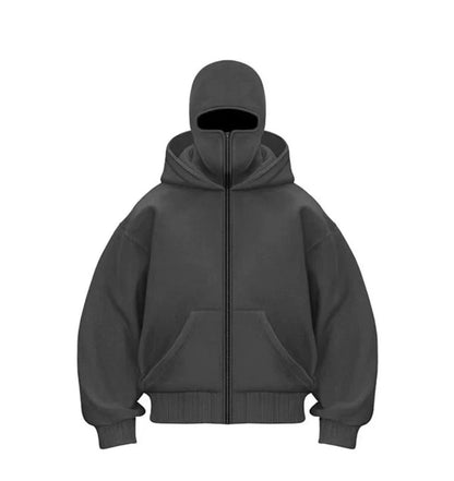 Herren Kapuzen-Baseballjacke mit Reißverschluss