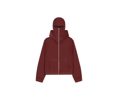 Herren Kapuzen-Baseballjacke mit Reißverschluss